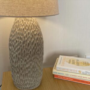 Ceramic Lamp - Large, Light Grey